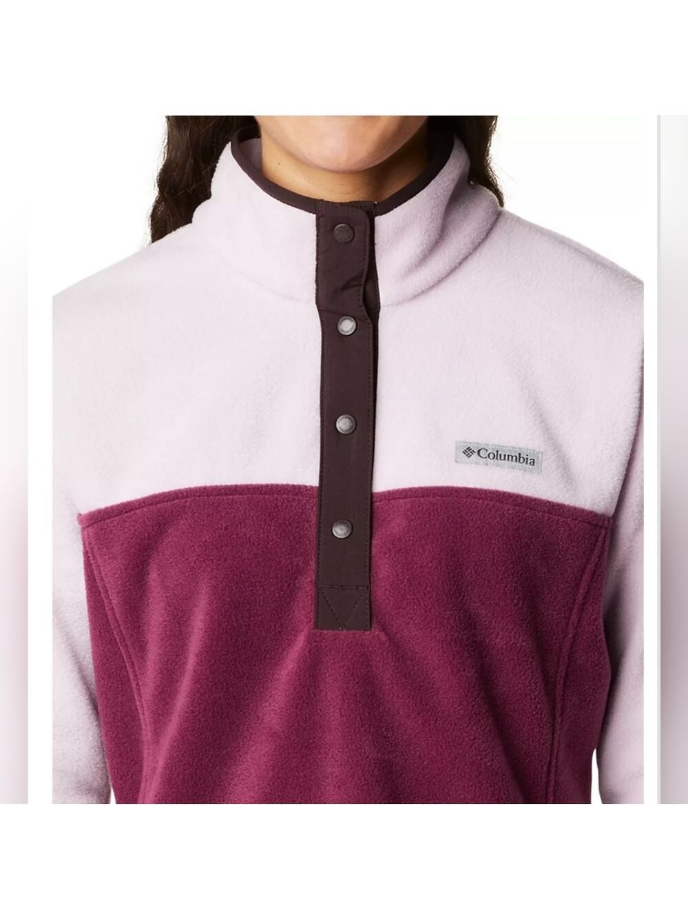 COLUMBIA PLUS SIZE JACKET 3X BENTON SPRINGS MOCK-NECK IN COLOR MARION BERRY - Picture 5 of 5